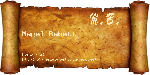 Magel Babett névjegykártya